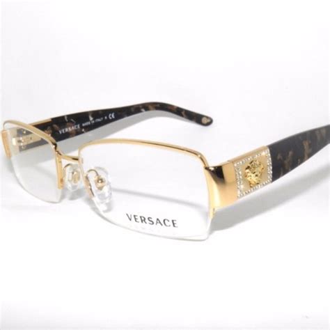 versace gold trim glasses|versace glasses with diamonds.